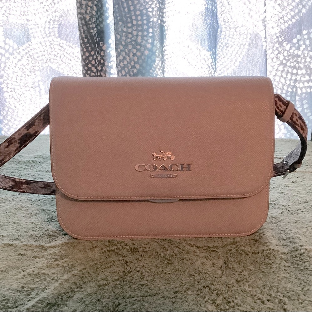 Coach Snake Embossed Brynn Flap